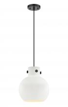 Innovations Lighting 410-1PM-BK-M410-10W - Newton Sphere - 1 Light - 10 inch - Matte Black - Cord hung - Pendant