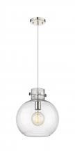 Innovations Lighting 410-1PM-PN-G410-12SDY - Newton Sphere - 1 Light - 12 inch - Polished Nickel - Cord hung - Mini Pendant