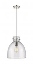 Innovations Lighting 410-1PM-PN-G412-12SDY - Newton Bell - 1 Light - 12 inch - Polished Nickel - Cord hung - Pendant