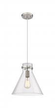 Innovations Lighting 410-1PM-SN-G411-12SDY - Newton Cone - 1 Light - 12 inch - Satin Nickel - Cord hung - Pendant