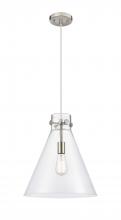 Innovations Lighting 410-1PM-SN-G411-14CL - Newton Cone - 1 Light - 14 inch - Satin Nickel - Cord hung - Pendant