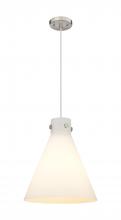 Innovations Lighting 410-1PM-SN-G411-14WH - Newton Cone - 1 Light - 14 inch - Satin Nickel - Cord hung - Pendant