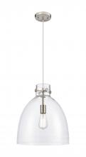 Innovations Lighting 410-1PM-SN-G412-14CL - Newton Bell - 1 Light - 14 inch - Satin Nickel - Cord hung - Pendant