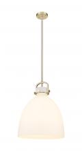 Innovations Lighting 410-1SL-CB-G412-16WH - Newton Bell - 1 Light - 16 inch - Champagne Bronze - Pendant