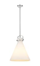 Innovations Lighting 410-1SL-PN-G411-16WH - Newton Cone - 1 Light - 16 inch - Polished Nickel - Pendant