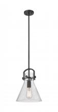 Innovations Lighting 410-1SM-BK-G411-10SDY - Newton Cone - 1 Light - 10 inch - Matte Black - Mini Pendant
