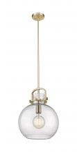 Innovations Lighting 410-1SM-CB-G410-12SDY - Newton Sphere - 1 Light - 12 inch - Champagne Bronze - Stem Hung - Mini Pendant