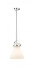 Innovations Lighting 410-1SM-PN-G411-10WH - Newton Cone - 1 Light - 10 inch - Polished Nickel - Mini Pendant