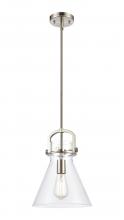 Innovations Lighting 410-1SM-SN-G411-10CL - Newton Cone - 1 Light - 10 inch - Satin Nickel - Mini Pendant