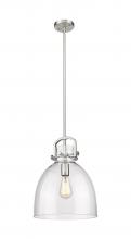 Innovations Lighting 410-1SM-SN-G412-12CL - Newton Bell - 1 Light - 12 inch - Satin Nickel - Mini Pendant