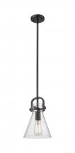 Innovations Lighting 410-1SS-BK-G411-8SDY - Newton Cone - 1 Light - 8 inch - Matte Black - Mini Pendant