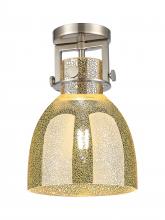 Innovations Lighting 411-1F-SN-G412-8ME - Newton Bell - 1 Light - 8 inch - Satin Nickel - Semi-Flush Mount