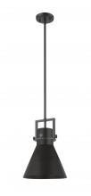 Innovations Lighting 411-1SM-BK-M411-10BK - Newton Cone - 1 Light - 10 inch - Matte Black - Mini Pendant
