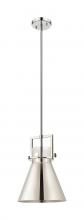Innovations Lighting 411-1SM-PN-M411-10PN - Newton Cone - 1 Light - 10 inch - Polished Nickel - Mini Pendant