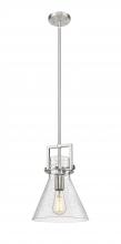 Innovations Lighting 411-1SM-SN-G411-10SDY - Newton Cone - 1 Light - 10 inch - Brushed Satin Nickel - Stem Hung - Mini Pendant