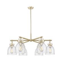 Innovations Lighting 411-6CR-CB-G412-7SDY - Newton Bell - 6 Light - 26 inch - Champagne Bronze - Chandelier