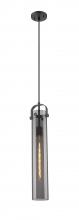 Innovations Lighting 413-1PS-BK-G413-1S-4SM - Pilaster - 1 Light - 4 inch Glass - Matte Black - Pendant