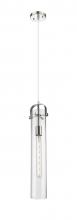 Innovations Lighting 413-1PS-PN-G413-1S-4CL - Pilaster - 1 Light - 4 inch Glass - Polished Nickel - Pendant