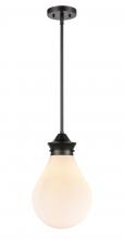 Innovations Lighting 414-1S-BK-10W - Genesis - 1 Light - 10 inch - Matte Black - Stem hung - Mini Pendant