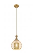 Innovations Lighting 415-1P-BB-G128-8 - Astor - 1 Light - 8 inch - Brushed Brass - Cord hung - Mini Pendant