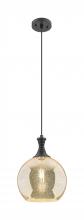 Innovations Lighting 415-1P-BK-G128-10 - Astor - 1 Light - 10 inch - Matte Black - Cord hung - Mini Pendant