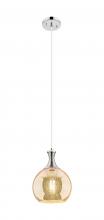 Innovations Lighting 415-1P-PN-G128-8 - Astor - 1 Light - 8 inch - Polished Nickel - Cord hung - Mini Pendant