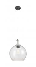 Innovations Lighting 415-1PR-BK-G124-12 - Astor - 1 Light - 12 inch - Matte Black - Cord hung - Mini Pendant