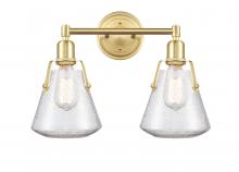 Innovations Lighting 422-2W-SB-G4224-7 - Luna - 2 Light - 18 inch - Satin Brass - Bath Vanity Light
