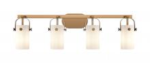 Innovations Lighting 423-4W-BB-G423-7WH - Pilaster - 4 Light - 35 inch - Brushed Brass - Bath Vanity Light