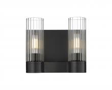 Innovations Lighting 429-2W-BK-G429-8CL - Empire - 2 Light - 11 inch - Matte Black - Bath Vanity Light