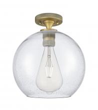 Innovations Lighting 434-1F-BB-G124-12 - Crown Point - 1 Light - 12 inch - Brushed Brass - Flush Mount