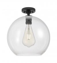 Innovations Lighting 434-1F-BK-G122-12 - Crown Point - 1 Light - 12 inch - Matte Black - Flush Mount