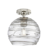 Innovations Lighting 434-1F-PN-G1213-8CL - Crown Point - 1 Light - 8 inch - Polished Nickel - Flush Mount