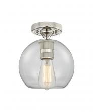 Innovations Lighting 434-1F-PN-G122-8 - Crown Point - 1 Light - 8 inch - Polished Nickel - Flush Mount