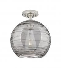 Innovations Lighting 434-1F-SN-G1213-10SM - Crown Point - 1 Light - 10 inch - Satin Nickel - Flush Mount