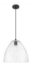 Innovations Lighting 434-1P-BK-GBD-122 - Crown Point - 1 Light - 12 inch - Matte Black - Pendant