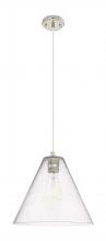 Innovations Lighting 434-1P-PN-GBC-124 - Crown Point - 1 Light - 12 inch - Polished Nickel - Pendant