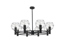 Innovations Lighting 434-8CR-BK-G1213-6CL - Crown Point - 8 Light - 36 inch - Matte Black - Chandelier