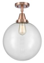 Innovations Lighting 447-1C-AC-G202-12 - Beacon - 1 Light - 12 inch - Antique Copper - Semi-Flush Mount