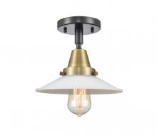 Innovations Lighting 447-1C-BAB-G1 - Halophane - 1 Light - 9 inch - Black Antique Brass - Semi-Flush Mount