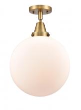 Innovations Lighting 447-1C-BB-G201-12 - Beacon - 1 Light - 12 inch - Brushed Brass - Semi-Flush Mount