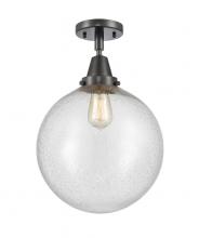 Innovations Lighting 447-1C-BK-G204-12 - Beacon - 1 Light - 12 inch - Matte Black - Semi-Flush Mount