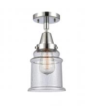 Innovations Lighting 447-1C-PC-G184 - Canton - 1 Light - 6 inch - Polished Chrome - Semi-Flush Mount