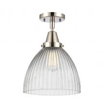 Innovations Lighting 447-1C-PN-G222 - Seneca Falls - 1 Light - 10 inch - Polished Nickel - Semi-Flush Mount
