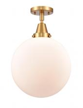 Innovations Lighting 447-1C-SG-G201-12 - Beacon - 1 Light - 12 inch - Satin Gold - Semi-Flush Mount