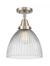 Innovations Lighting 447-1C-SN-G222 - Seneca Falls - 1 Light - 10 inch - Brushed Satin Nickel - Semi-Flush Mount