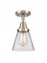Innovations Lighting 447-1C-SN-G62 - Cone - 1 Light - 6 inch - Brushed Satin Nickel - Semi-Flush Mount