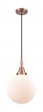 Innovations Lighting 447-1P-AC-G201-10 - Beacon - 1 Light - 10 inch - Antique Copper - Mini Pendant