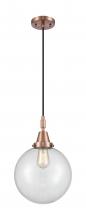 Innovations Lighting 447-1P-AC-G202-10 - Beacon - 1 Light - 10 inch - Antique Copper - Mini Pendant