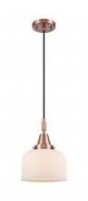 Innovations Lighting 447-1P-AC-G71 - Bell - 1 Light - 8 inch - Antique Copper - Mini Pendant
